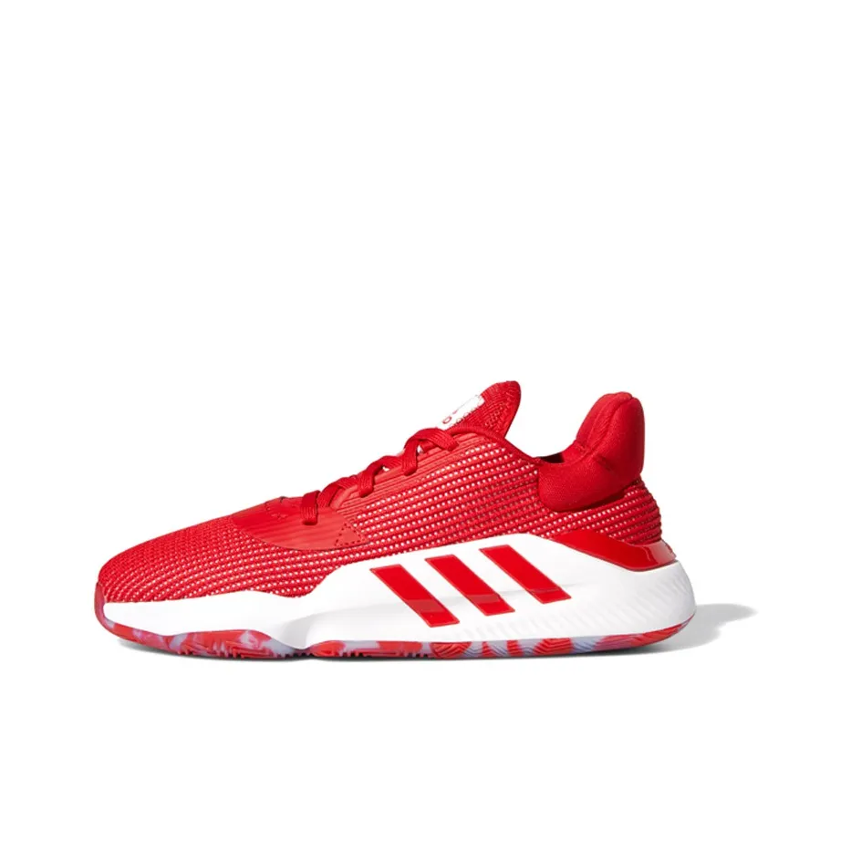 Adidas Pro Bounce Madness 2019 Low противоскользящий низкий топ баскетбольные кроссовки мужские красные белые