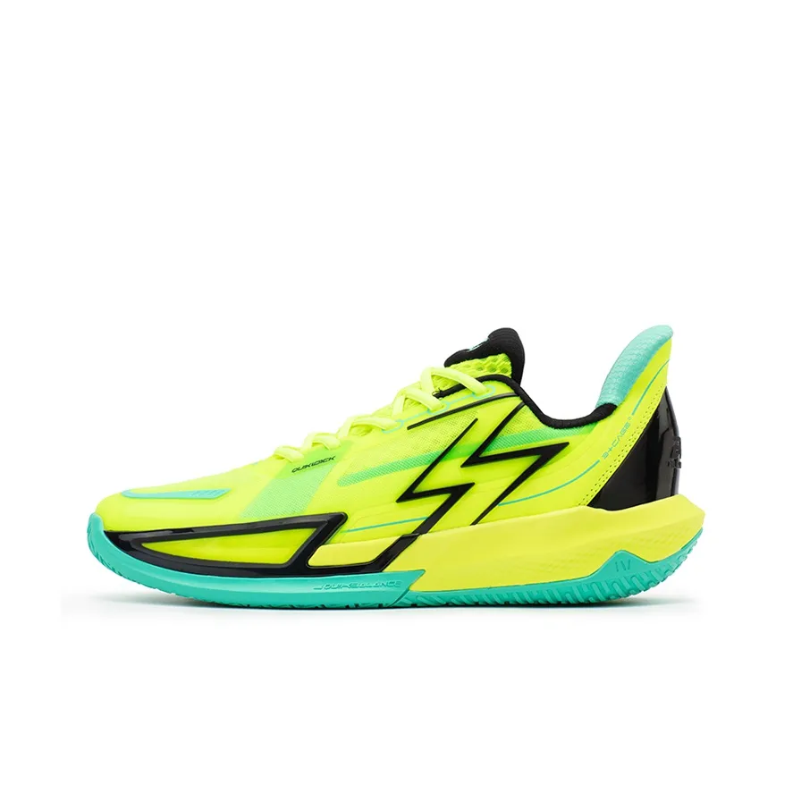 361° Big3 4.0 QUICK Basketball Shoes Men's Low Top Neon Solar Yellow/Obsidian Black