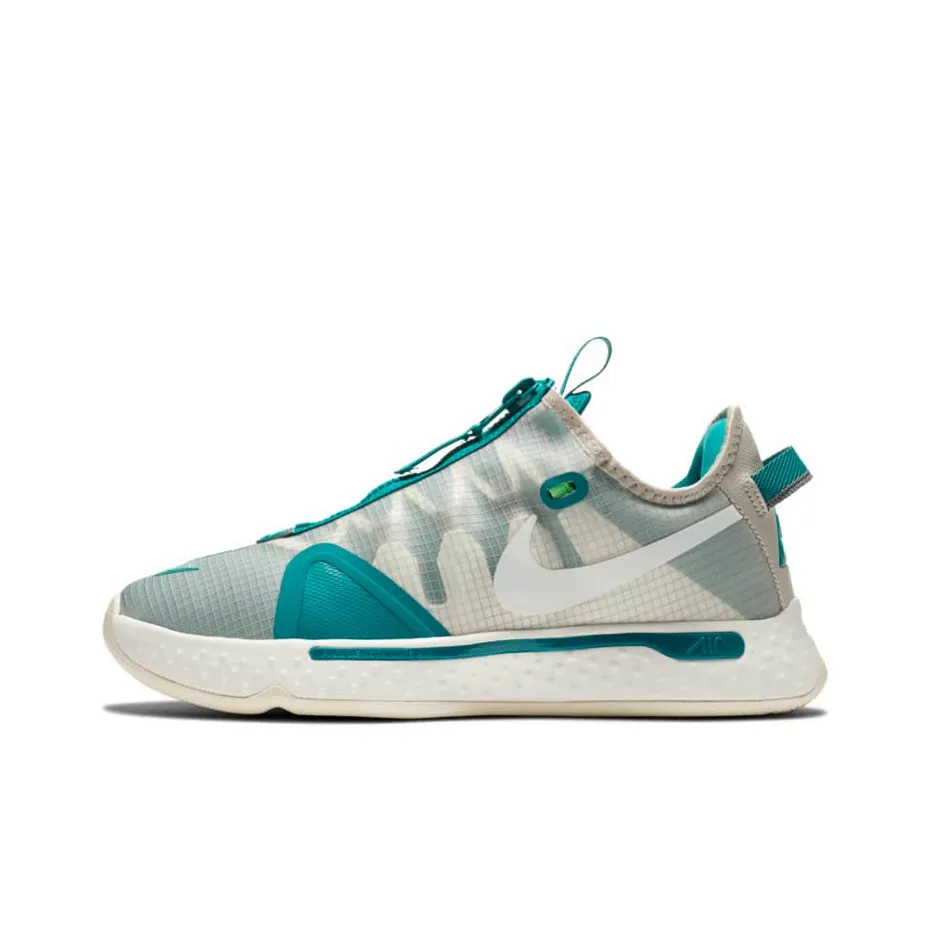 Nike PG 4 PCG Павл Джордж Амортизация Низкие Баскетбольные Кроссовки для Игры Унисекс Озерный Зеленый Международная Версия