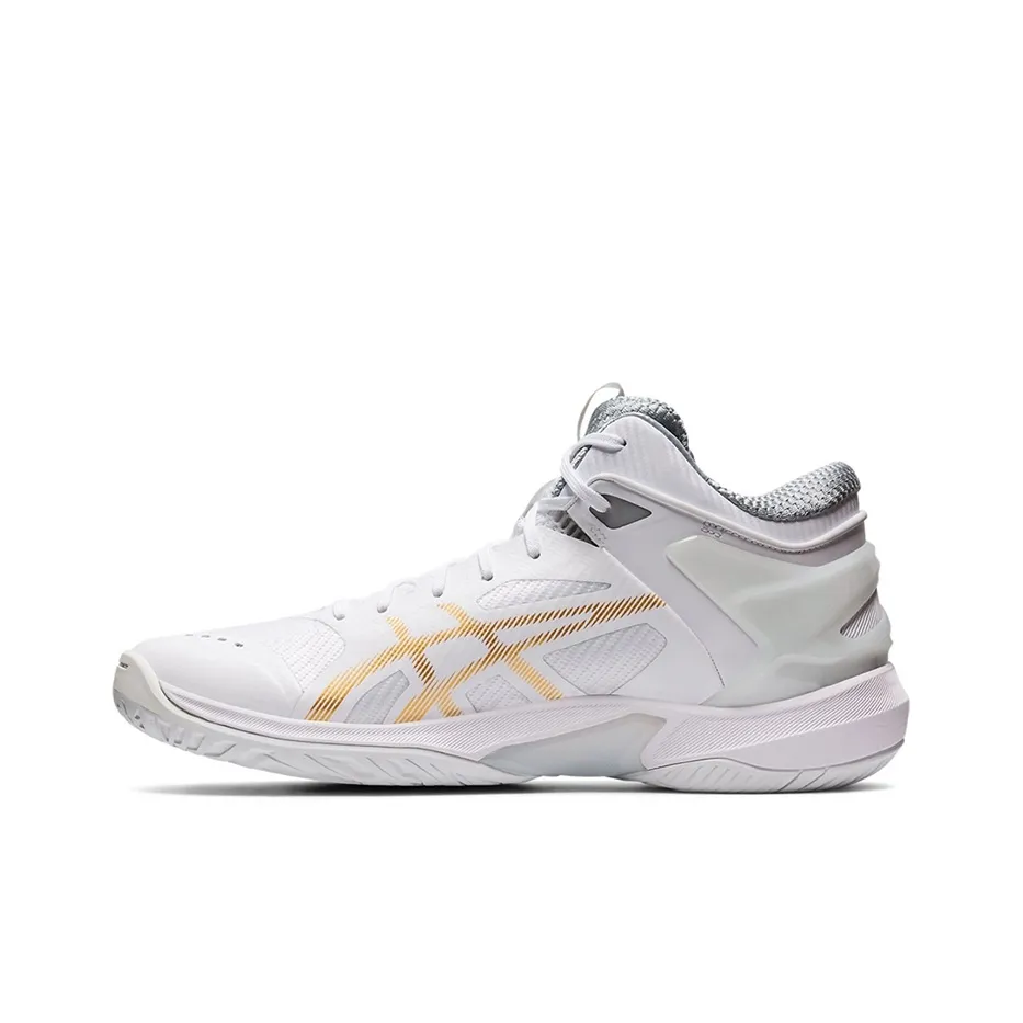 Asics Гель Burst 24 MID Топ Баскетбольные кроссовки Мужской Белый Золото