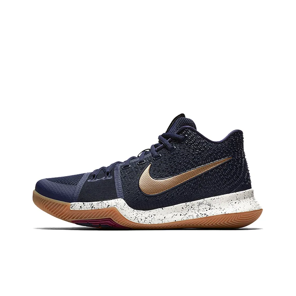 Nike Kyrie 3 'Обсидиан' Slip-resistant Abrasion-resistant MID Баскетбольные кроссовки Мужской Черный