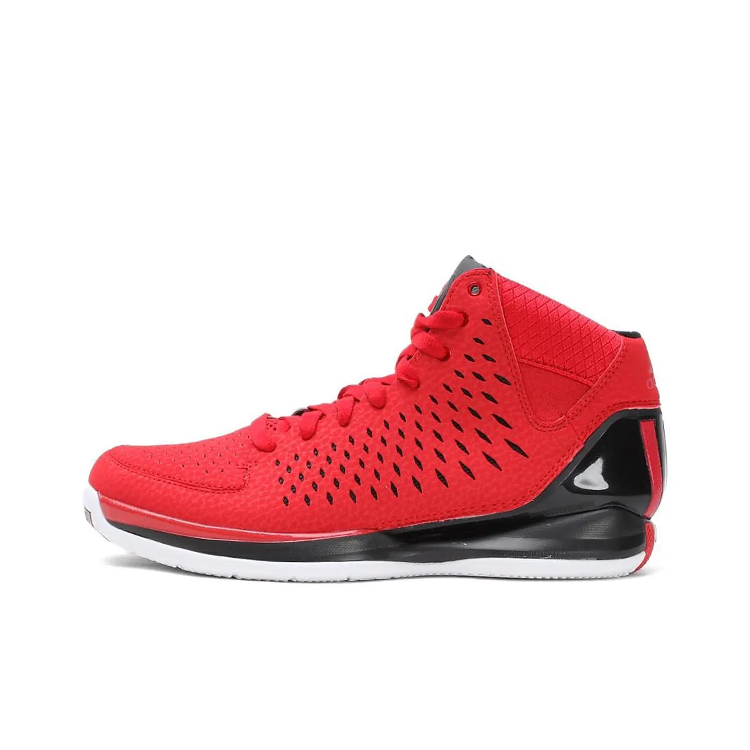 Adidas D Rose 3 Cushioning Wear Resistant Mid Top Basketball Shoes Offwhite Men's Red