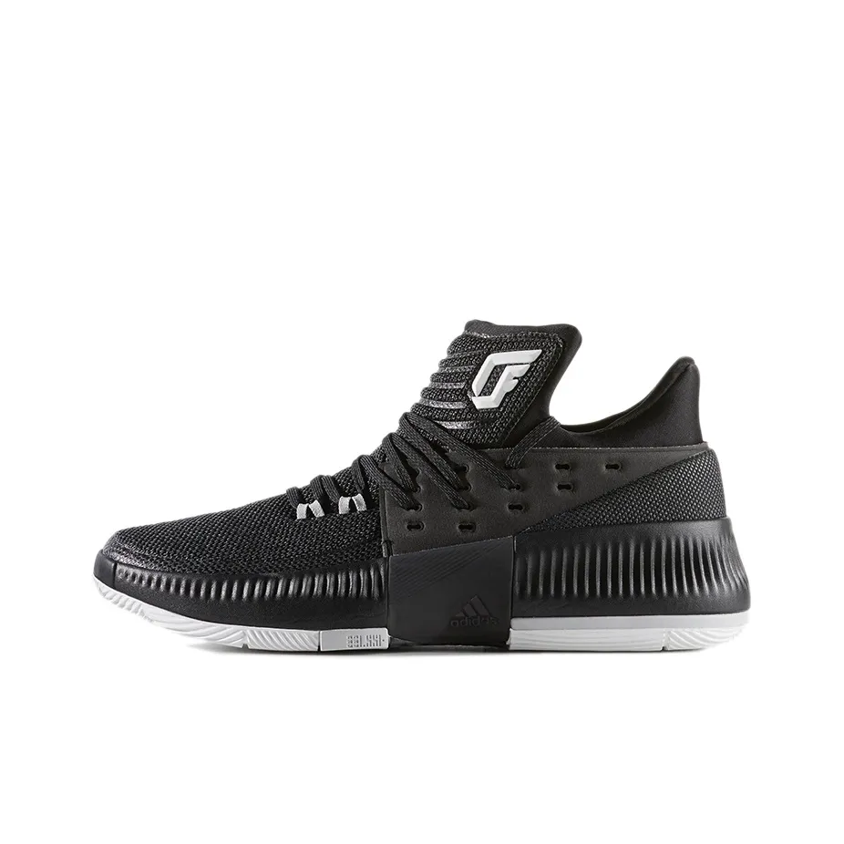 Adidas D Lillard 3 Slip-resistant Abrasion-resistant Low-top Basketball Shoes Men's Graphite Black