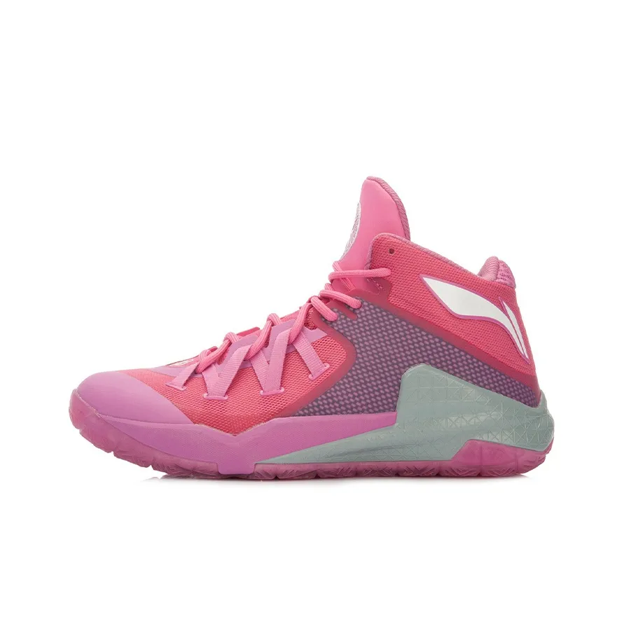 LINING All In Team 3 Basketball Shoes Unisex High Top Azalea Pink