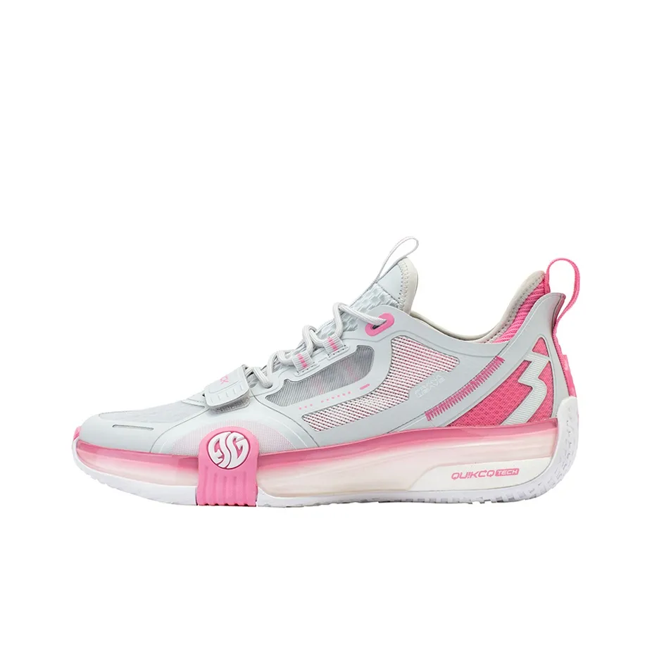 361° Chan 3 Pro SE Low-Top Performance Basketball Shoes Men's Gray Pink