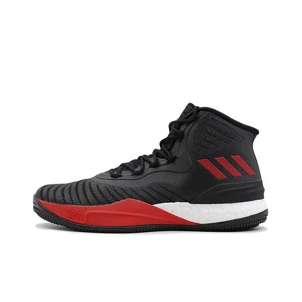 Adidas D Rose 8 Slip-Resistant Abrasion-Resistant MID Баскетбольные кроссовки Unisex Черный Красный