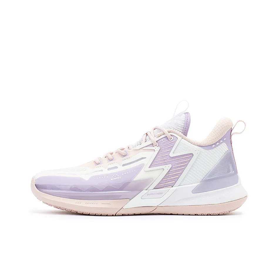 361° Big3 4.0 SWITCH Love Is Priceless Anti-Slip Wear-Resistant Low-Top Basketball Shoes Men's White Purple