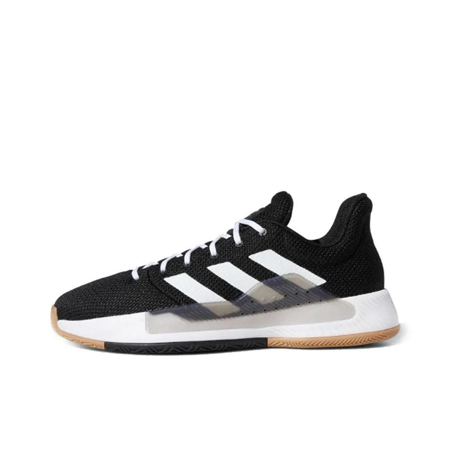 Adidas Pro Bounce Madness 2019 Low Противоскользящий Устойчивый к истиранию Низкий Топ Баскетбольные кроссовки Мужской Черный