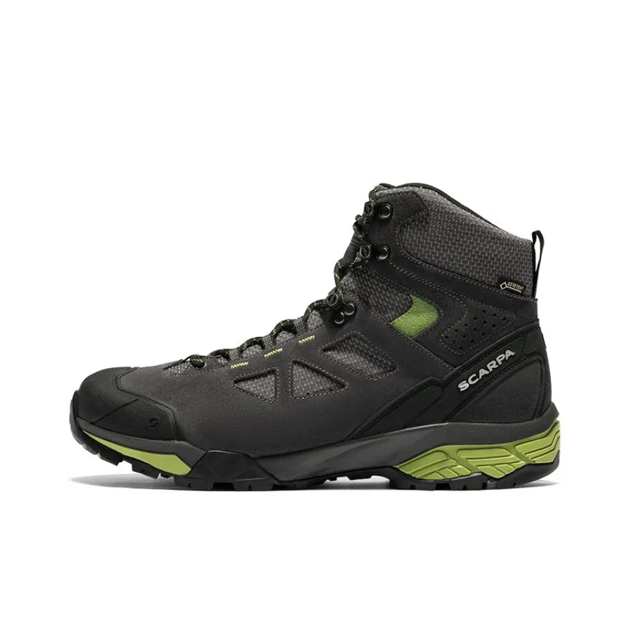 SCARPA ZG Lite Mountaineering & Hiking Shoes Men's High Top Dark Gray/Spring Green