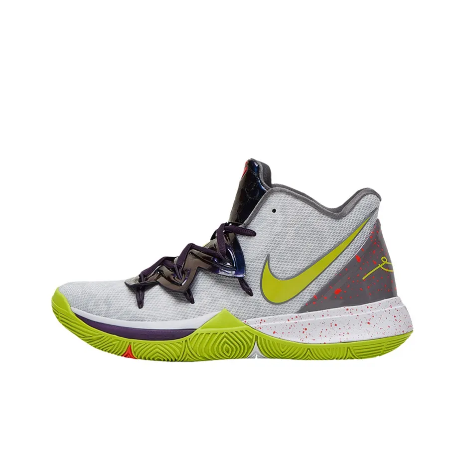Nike Kyrie 5 'Мамба MENTALITY Мамба Mentality MID Топ Баскетбольные кроссовки для игры Мужской Серый Зеленый