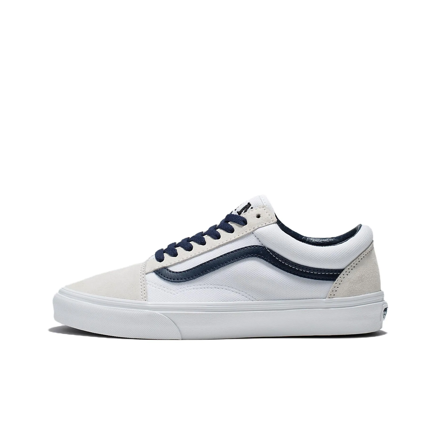 VANS Old Skool Устойчивые к истиранию Дышащие Низкие Кроссовки для скейтбординга Унисекс Белый Синий