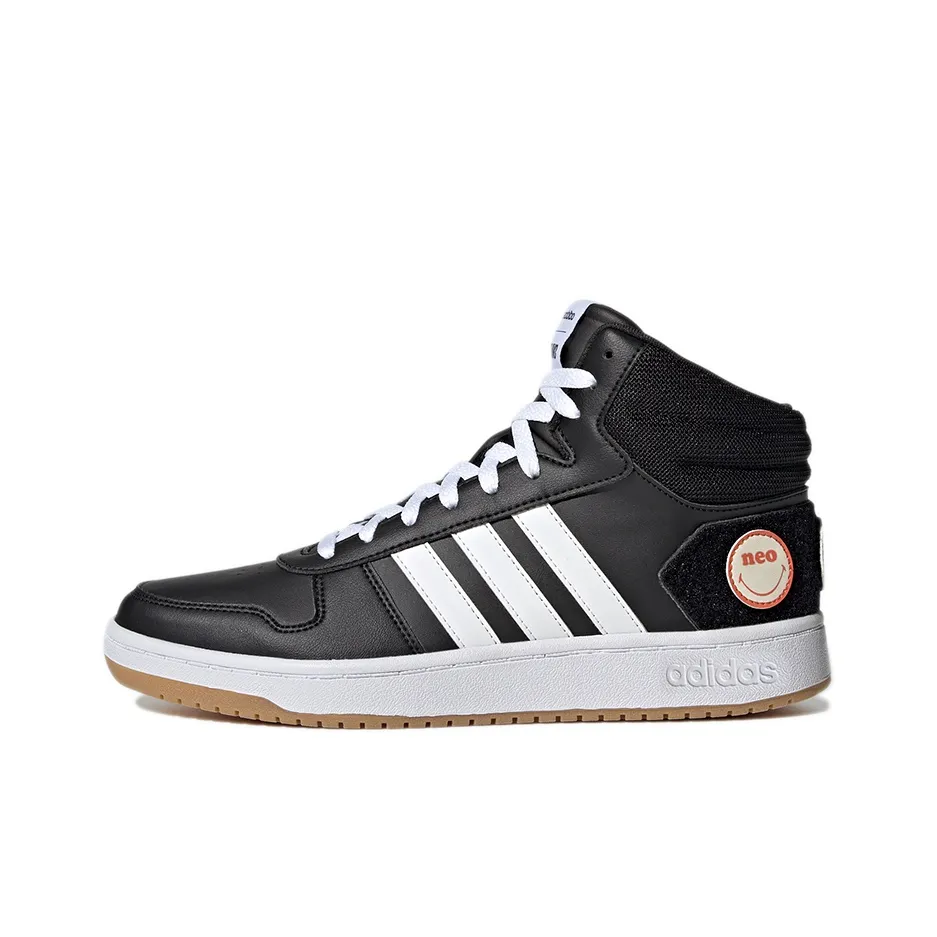 ADIDAS NEO Hoops 2,0 MID Амортизаторы Устойчивые к истиранию MID Бейсбольные кроссовки Мужской Черный Белый