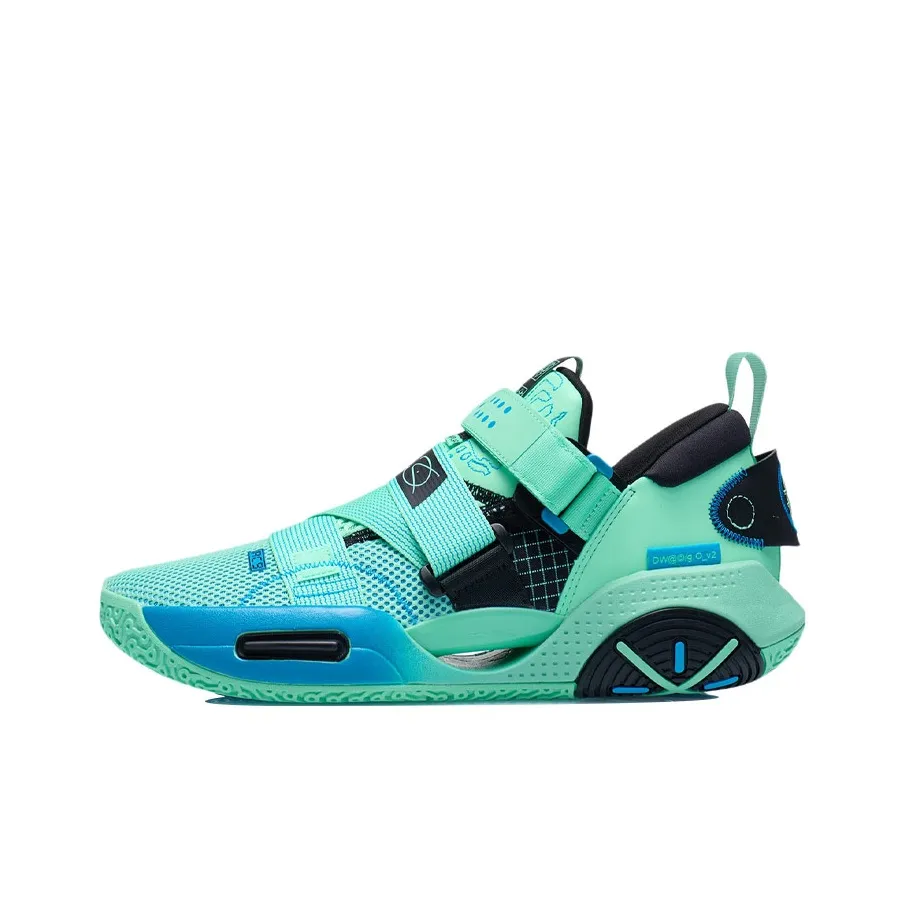 LINING All City 9 V2 Basketball Shoes Men's Low Top Fluorescent Emerald Green