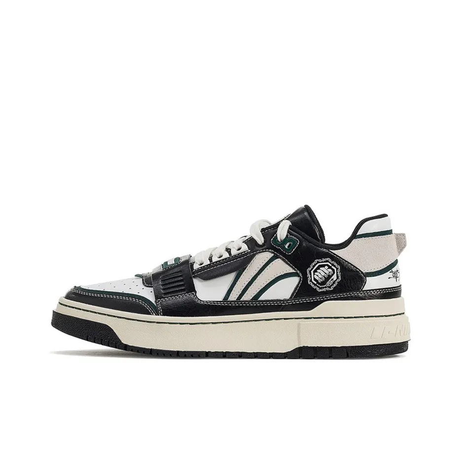 LINING Rookie Vintage Basketball Shoes Men Low-Top Black/Ecru