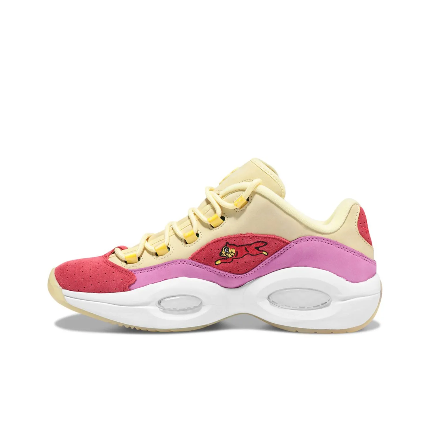 Reebok Question Low Bbc Ice Cream Running Dog Yellow Red