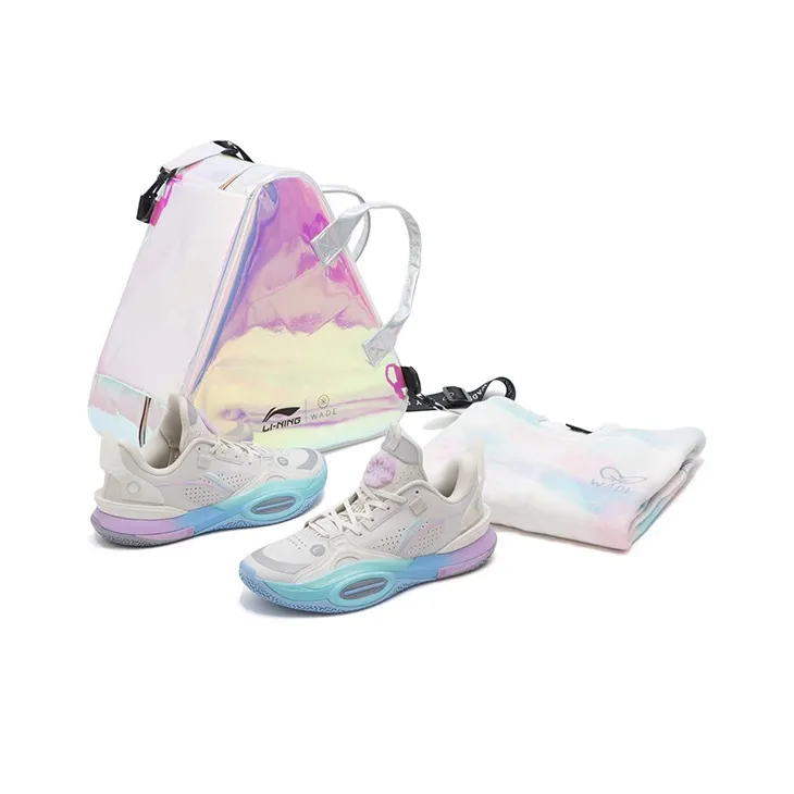 LiNing All City 10 Anti Slip Wear Resistant High Top Basketball Shoes Men's Pearl White Special Limited Set
