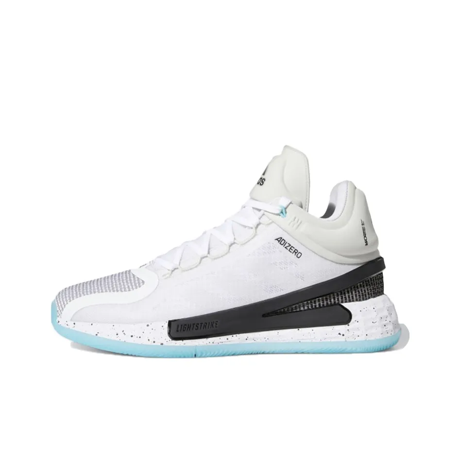 Adidas D Rose 11 Амортизирующие Дышащие Высокие Баскетбольные Кроссовки Мужские Белые Черные Синие