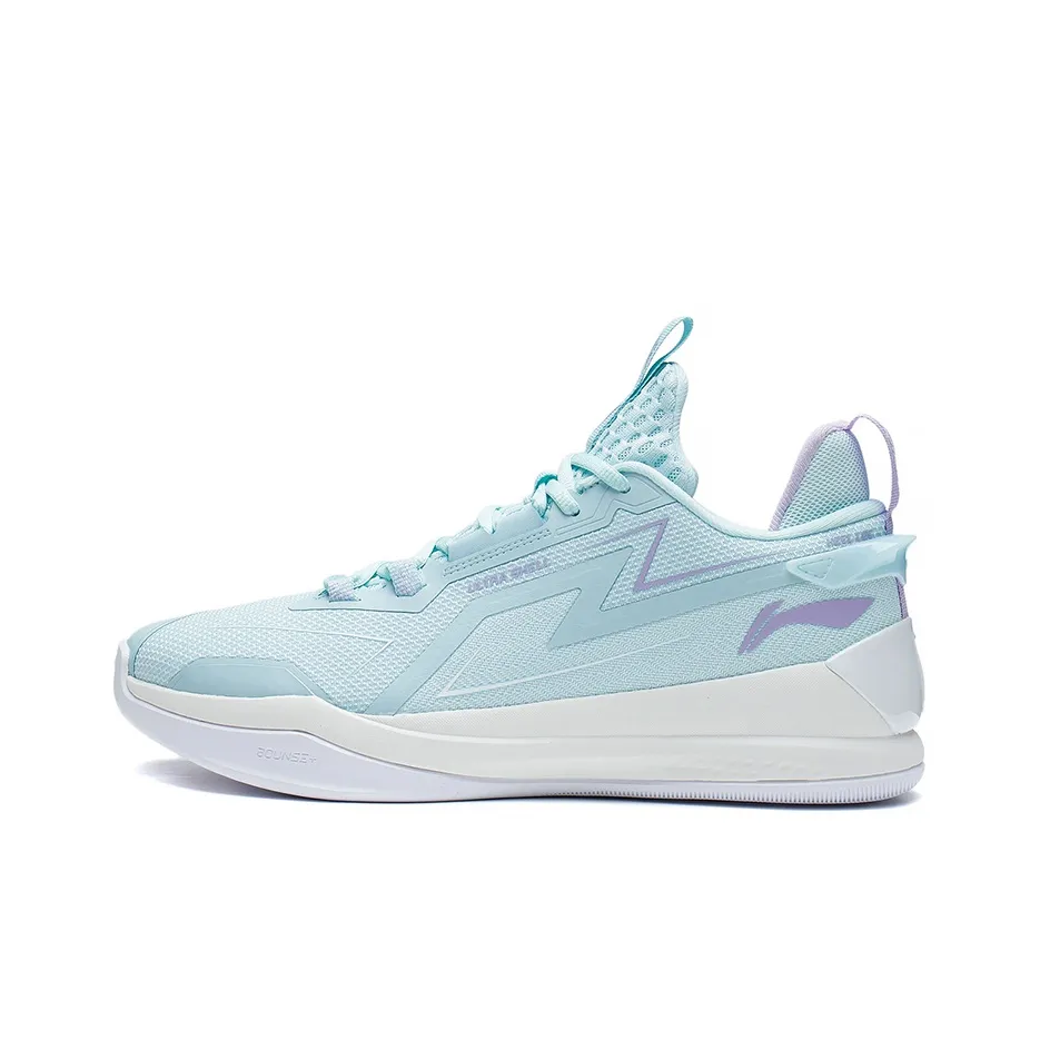 LiNing Flash 2.0 Abrasion Resistant Breathable Low Top Basketball Shoes Men's Light Ice Blue