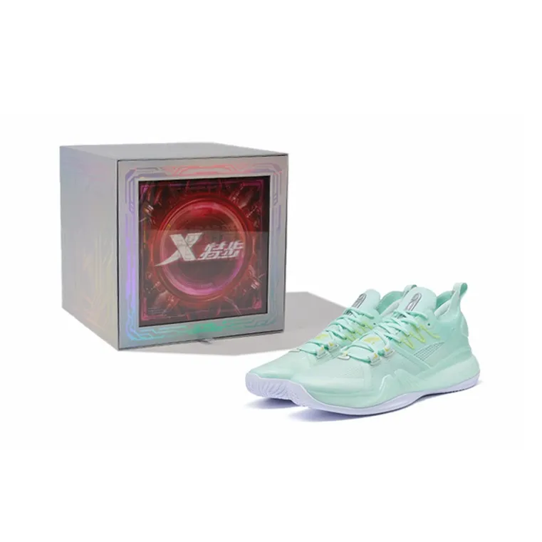 XTEP Jeremy Lin 2 Basketball Shoes Men's High top Foam Green/New Metallic Silver