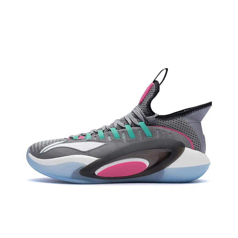 LiNing Phantom Anti-Slip Wear-Resistant Low-Top Basketball Shoes Nine Degrees Gray