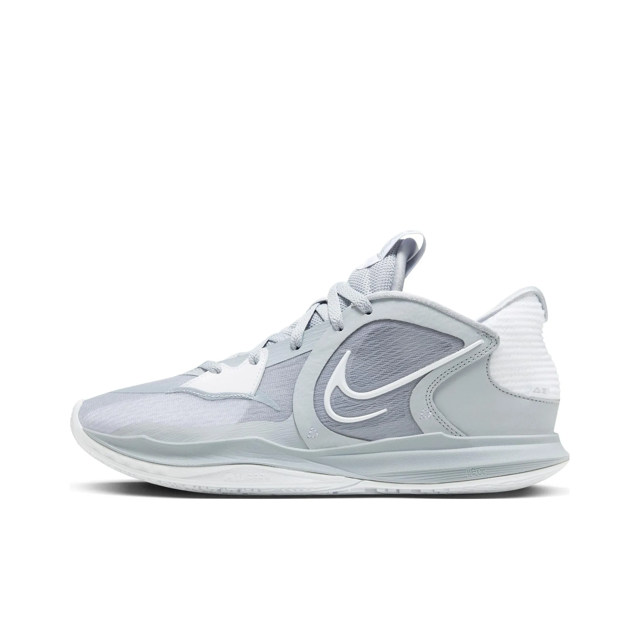 Nike Kyrie 5 Slip-resistant Abrasion-resistant Low-top Баскетбольные кроссовки Мужские Серый Белый