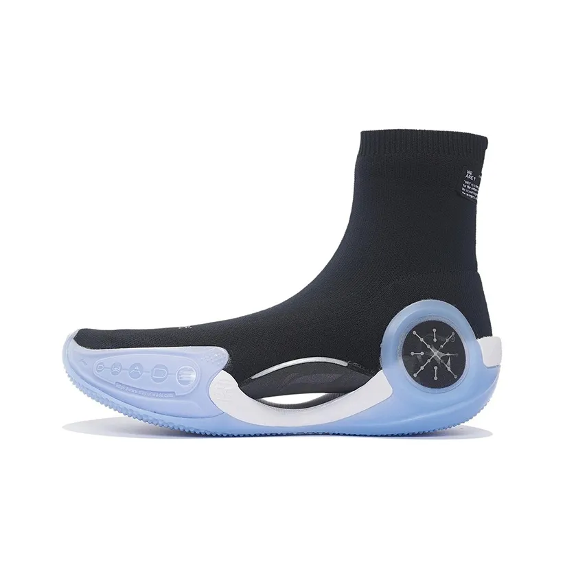 Glare x LiNing WOW 9 Way Of Wade 9 LS Cushioning Rebound High Top Performance Basketball Shoes Women's Black