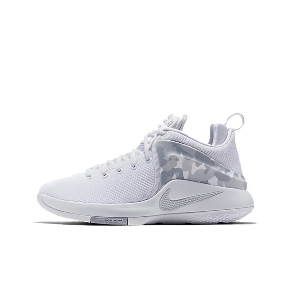 Nike Zoom Witness LBJ Slip-Resistant и Breathable Низкий Топ Баскетбольные Кроссовки для Игры Мужской Wolf Gray