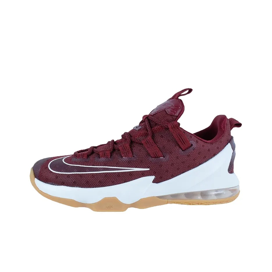 Nike Lebron 13 Low Cavs Anti-Slip Легкий Низкий Топ Баскетбольные Кроссовки для Игры Мужской Красный Международная Версия