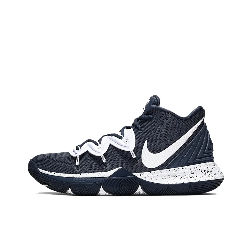 Nike Kyrie 5 Irving 5 Нелипкий Легкий MID Баскетбольные кроссовки Мужской Темно-синий