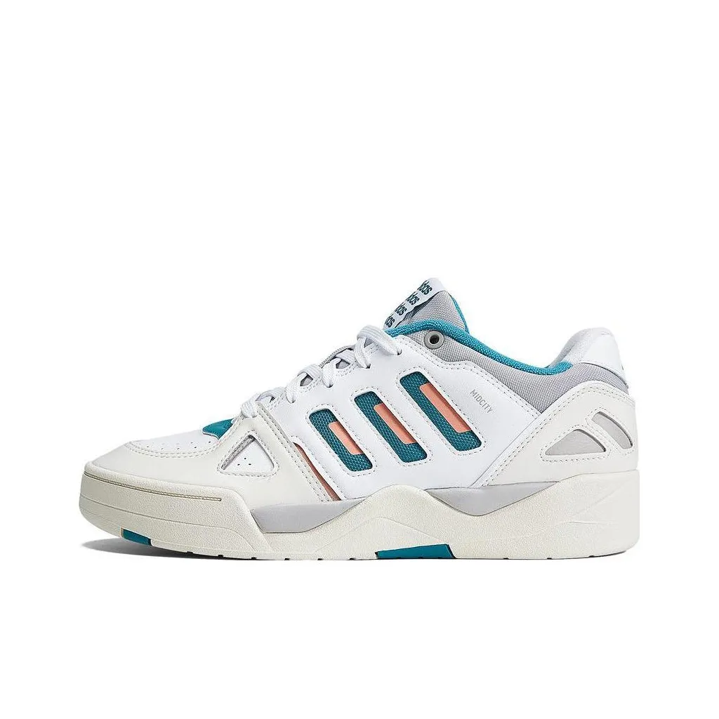 Adidas Midcity Low Basketball Shoes 'White Grey Aqua'