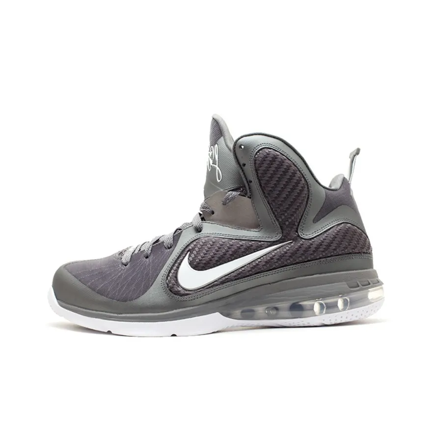 Nike Lebron 9 Cool GREY Anti-slip Lightweight MID Баскетбольные кроссовки для игры Мужской Серый