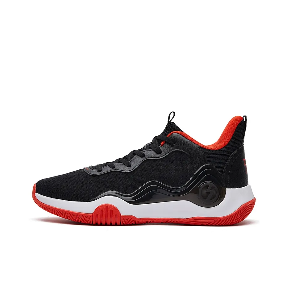 361° Cushioning, Wear Resistant Low Top Performance Basketball Shoes Men's Black Red