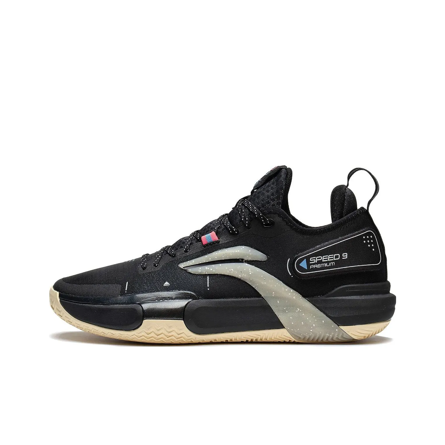 LiNing Speed 9 Premium Cushioning Anti-Slip And Wear-Resistant Coverage Support Low-Top Basketball Shoes Black