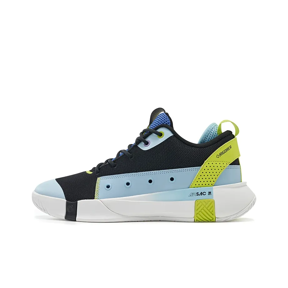 RIGORER Cutting 1 Cushioned Slip Resistant Coverage Low Top Performance Basketball Shoes Men's Black Blue Green