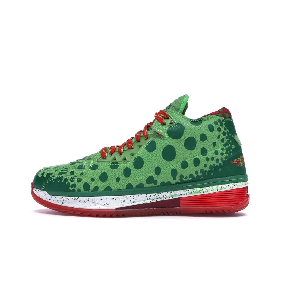 LINING WOW 2 Basketball Shoes Men Mid-Top Christmas Color Scheme