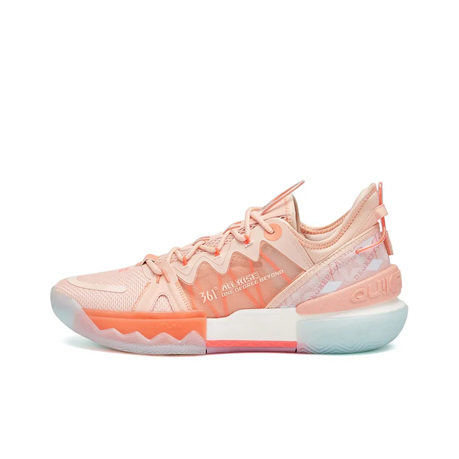 361° Burning Battle 2.0 Basketball Shoes Men's Low Top Soft Pink