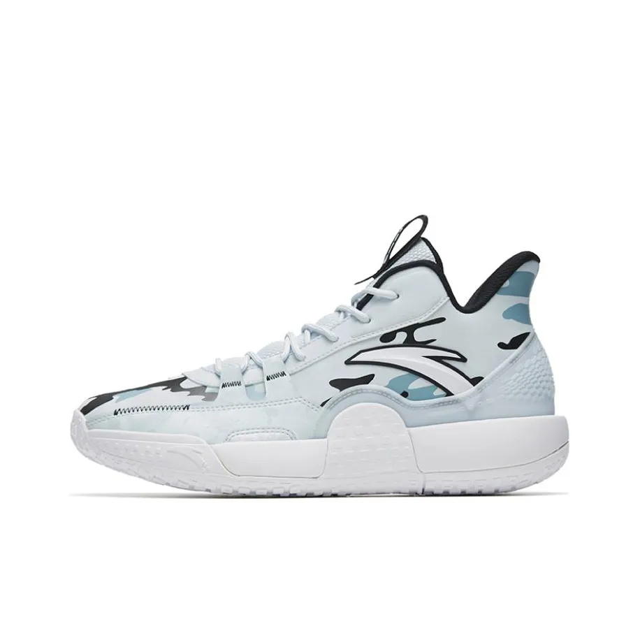 ANTA Противоскользящие Дышащие и Устойчивые MID Баскетбольные Кроссовки для Игры Топ Бирюзовый Синий