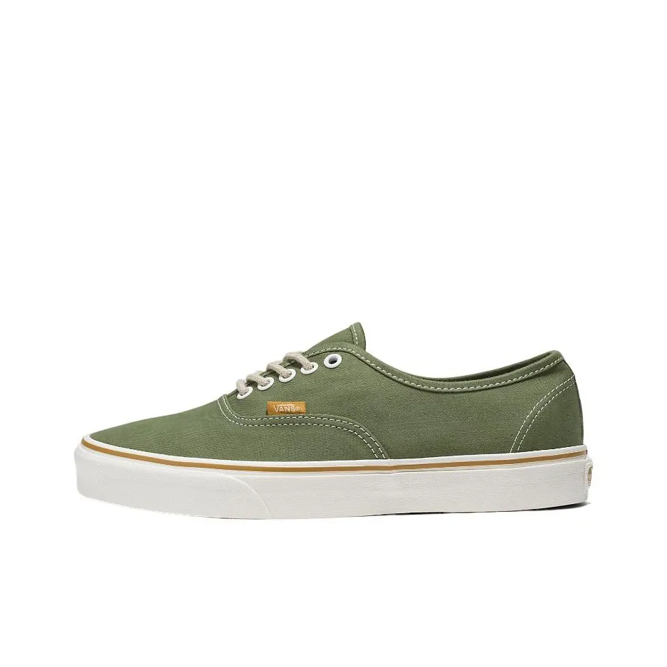 Authentic Laceless vans 'Embroidered Check   Loden Green'