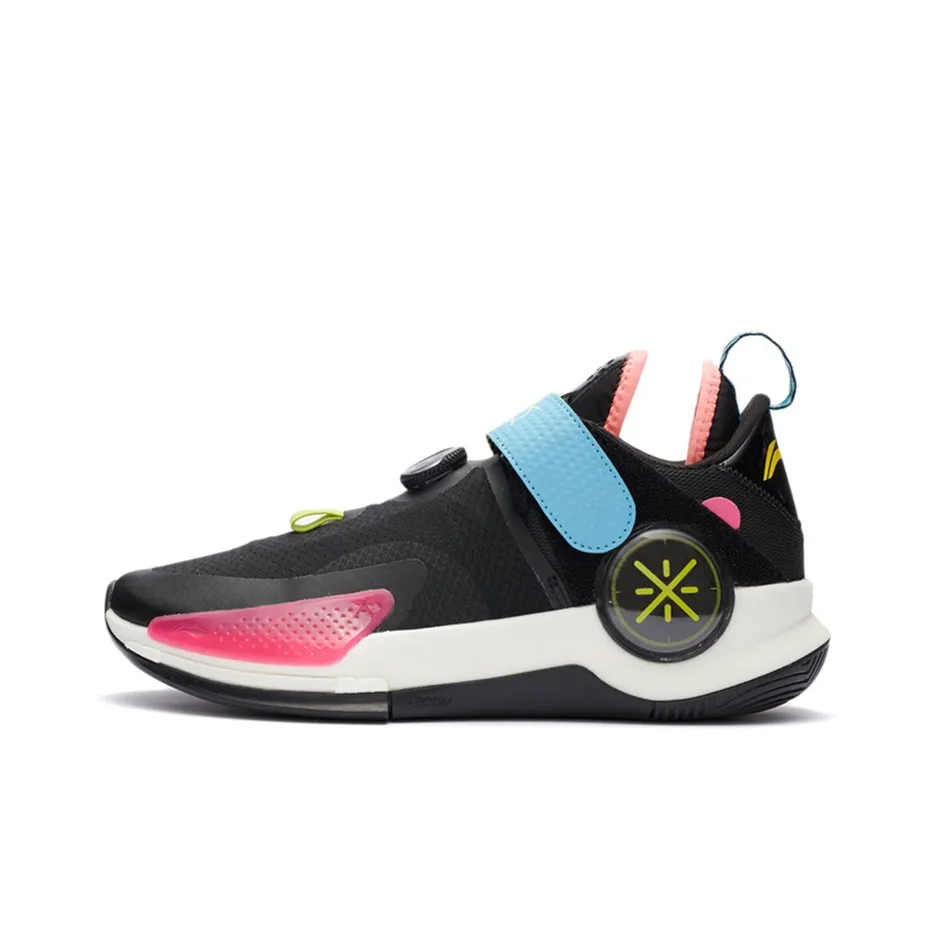 LiNing Wade Fission 7 V2 Shock Absorbers Low Top Basketball Shoes Men's Black Blue Pink