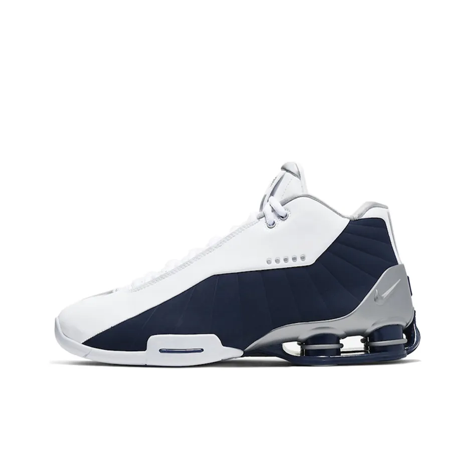 Nike Shox BB4 White Silver Navy