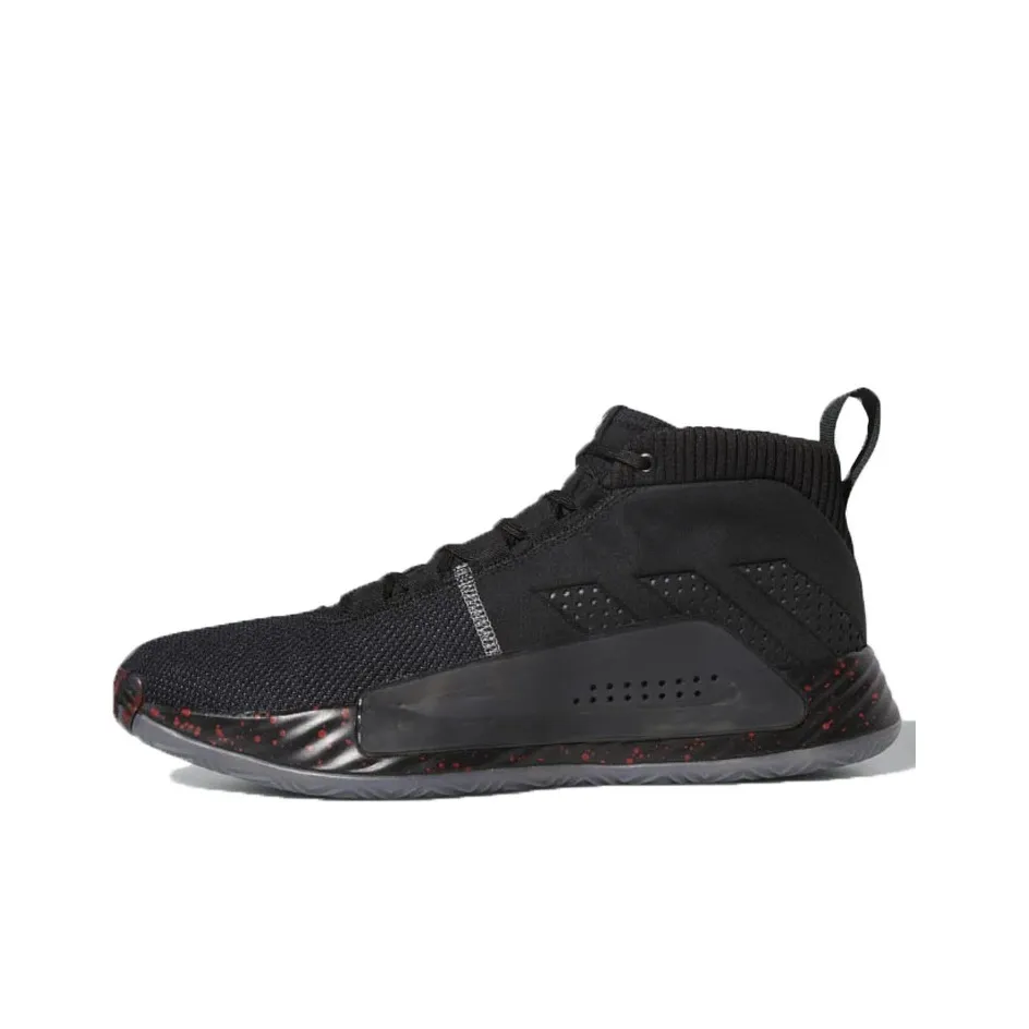 Adidas D Lillard 5 Нескользящий Легкий MID Баскетбольные кроссовки Мужской Черный Красный