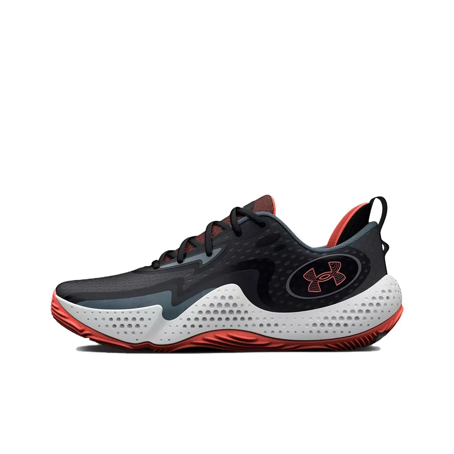 Under Armour Spawn 5 Slip-Resistant Abrasion-Resistant Low-Top Баскетбольные Кроссовки Унисекс Черные