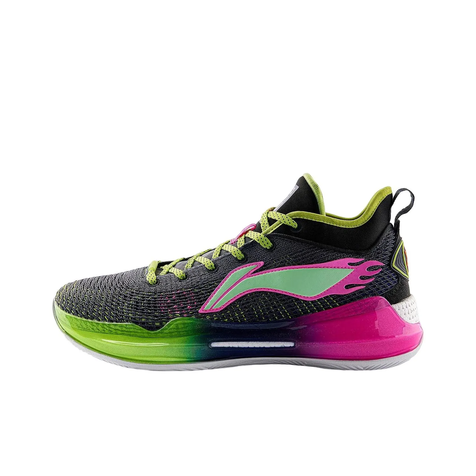 LINING YuShuai 13 Boom Basketball Shoes Men's Low Top Ebony Black/Lime Green