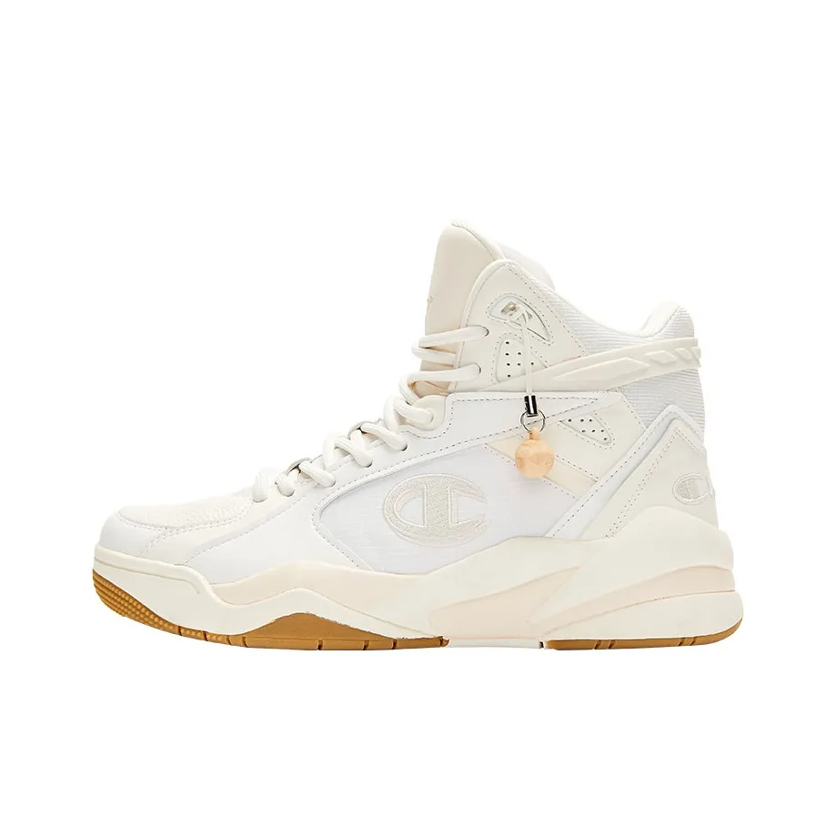 Champion Basketball Shoes Women's High top Milk White