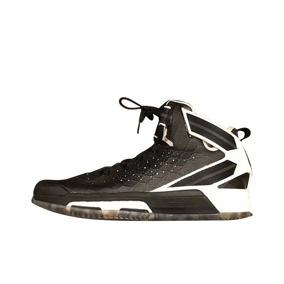 Adidas D Rose 6 Boost 'Черный белый' Устойчивый к истиранию MID Баскетбольные кроссовки для игры Мужской Черный белый