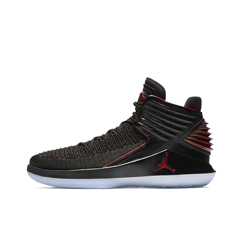 Jordan Air Jordan 32 Bred MJ Day Cushioning Slip Resistant gz0334 Mid Top Basketball Shoes Men's Black Red
