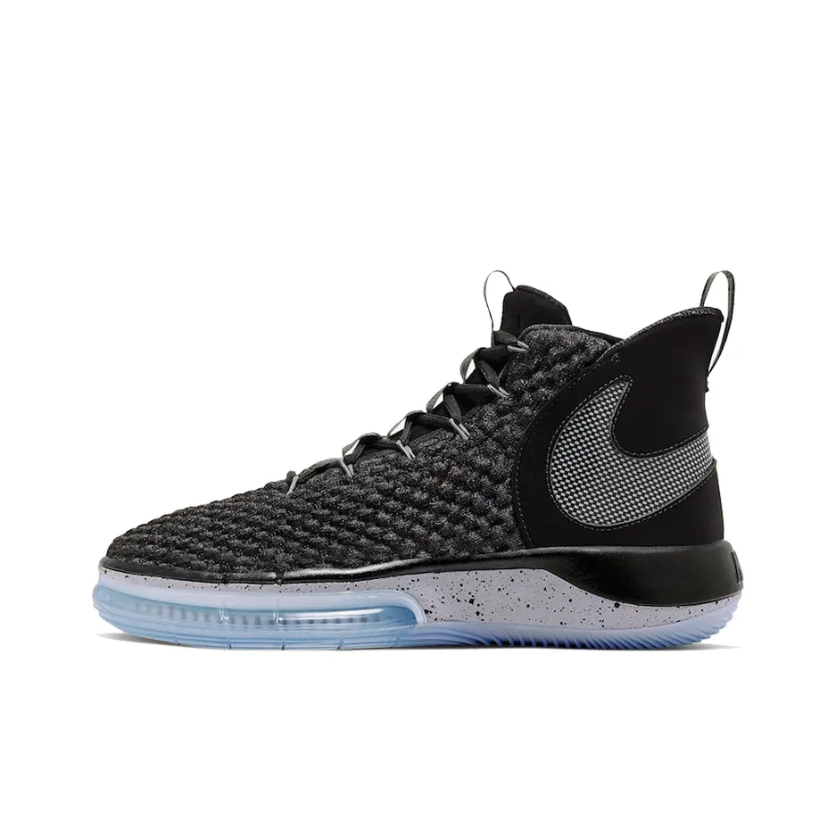 Nike AlphaDunk Углеродное волокно Нескользящий Легкий MID Баскетбольные кроссовки для игры Мужской Черный