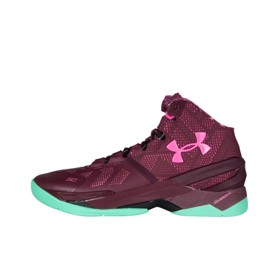 Under Armour Curry 2 Curry 2 Черный History Month Черный History Month MID Топ Баскетбольные кроссовки для игры Мужской Фуксия