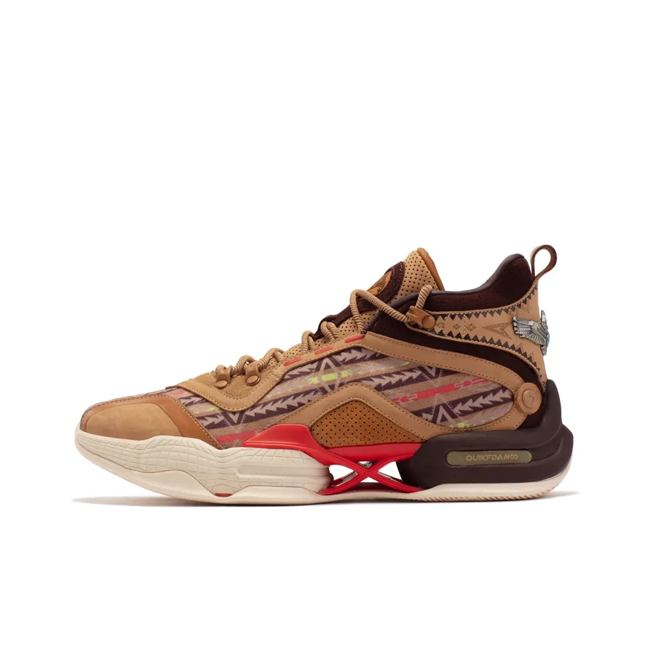 361° AG2 X Shock Absorbers With Slip Resistant And Abrasion Resistant Properties Mid Top Basketball Shoes Men's