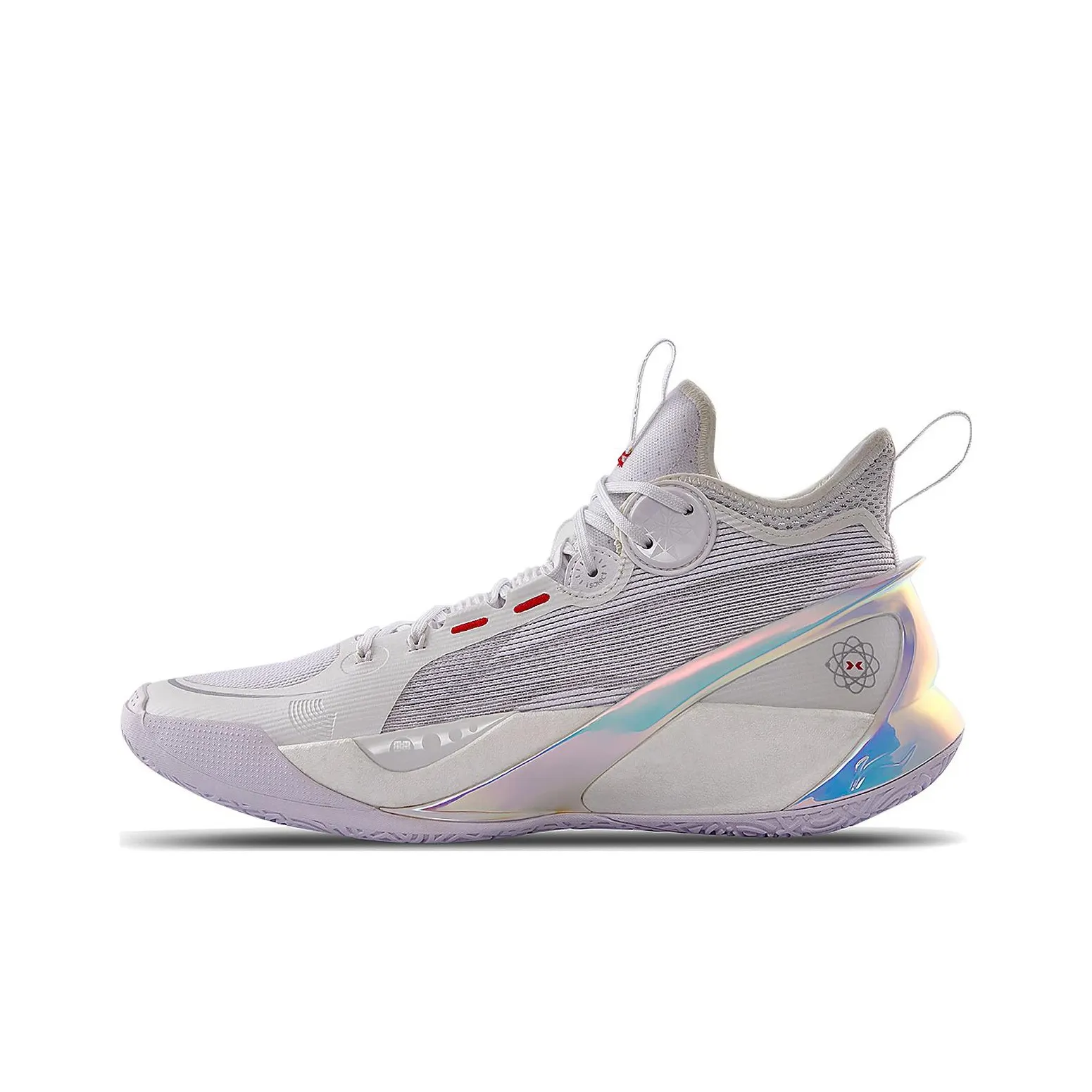 LiNing SONIC 10 Ultra Slip Resistant, Abrasion Resistant, Breathable Mid Top Basketball Shoes Men's White